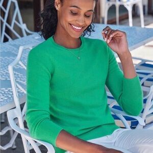 J. Crew Bright Green Crewneck Sweater